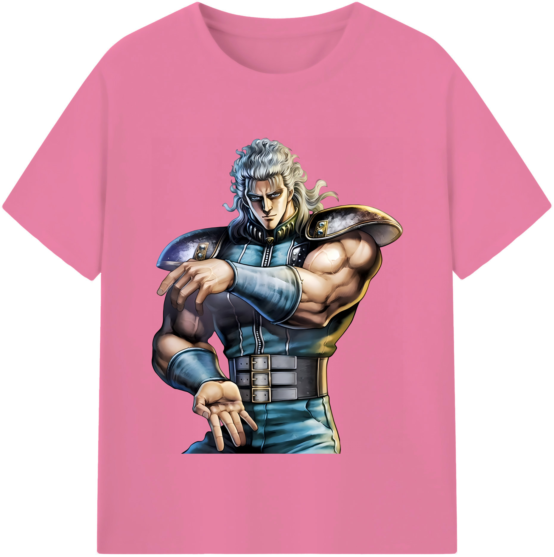 （画像用） 北斗の拳 Fist of the North Star 綿100％半袖Tシャツ（フロントプリント）